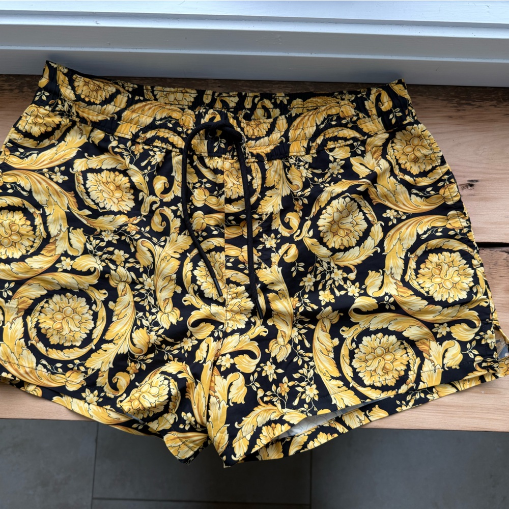 Barocco Versace Black and Gold swim Shorts